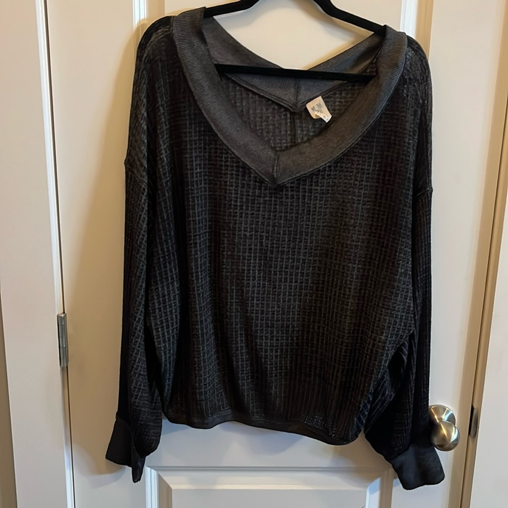 LS Waffle knit top